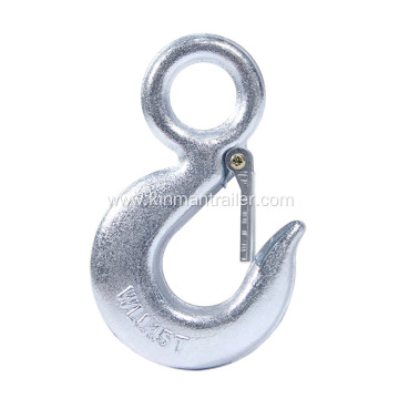 forged steel zinc plated clevis eye hook with slip